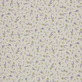Zu sehen ist ein hochwertiger Deko-Baumwollstoff in cream mit einem floralen Muster aus Lavendelblumen, der durch seine angenehme Haptik und stabile Webart ideal für kreative Näh- und Deko-Projekte geeignet ist.