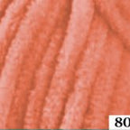 Plüschgarn in warmem Korallton – lebendiger Mix aus Rosa und Orange für frische Akzente, detailreiche Nahaufnahme der samtigen Garnstruktur
