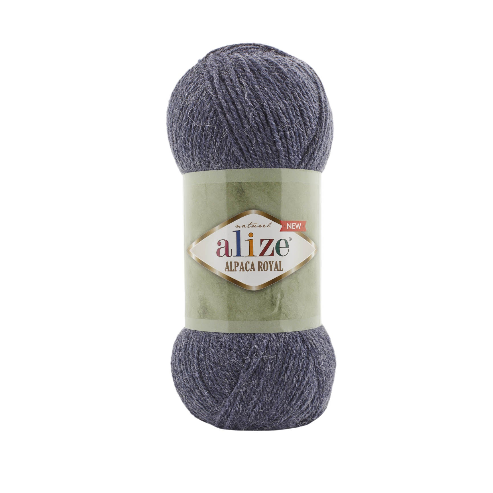 Zu sehen ist Alize Alpaca Royal Wolle in einem weichen Denim‑ähnlichen Blau‑Grau‑Melange‑Ton; ein weiches, leicht flauschiges Garn mit edlem Alpaka‑Anteil, ideal für Pullover, Schals und moderne, vielseitige Handarbeitsprojekte.