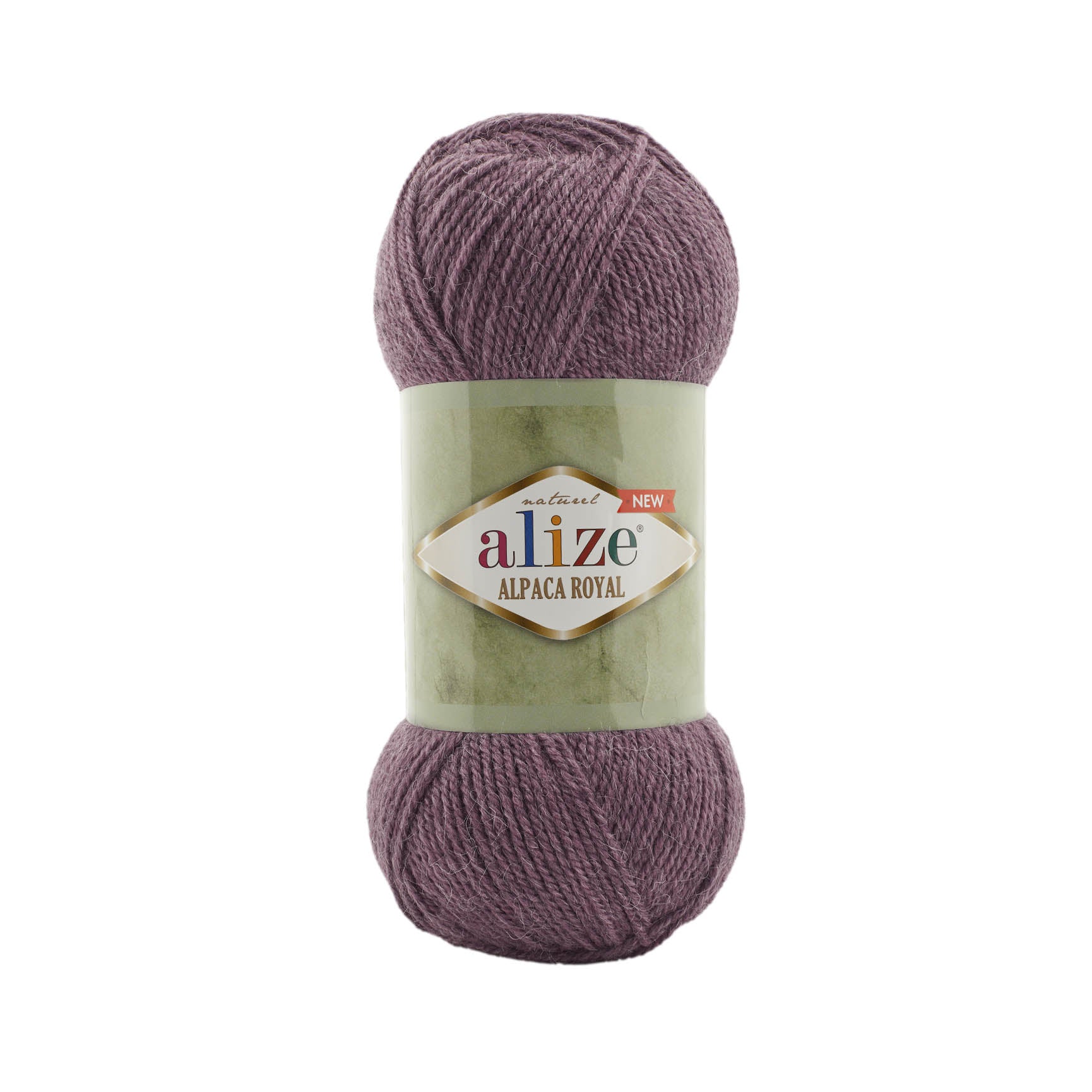 Zu sehen ist Alize Alpaca Royal Wolle in einem weichen Grau‑Lavendelfarbton mit dezenten, kühlen Nuancen; ein weiches, leicht flauschiges Garn mit edlem Alpaka‑Anteil, ideal für Pullover, Schals und elegante, moderne Handarbeitsprojekte.