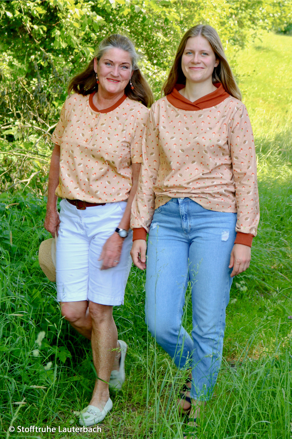 Jersey Stoff - Igel Natur