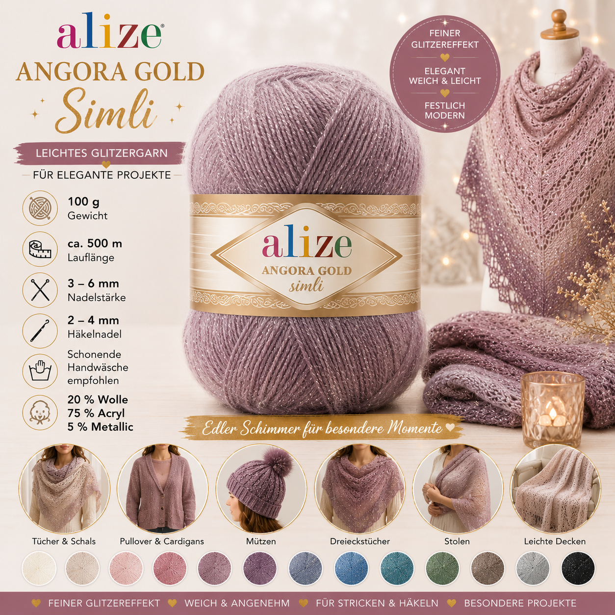 Alize Angora Gold Simli