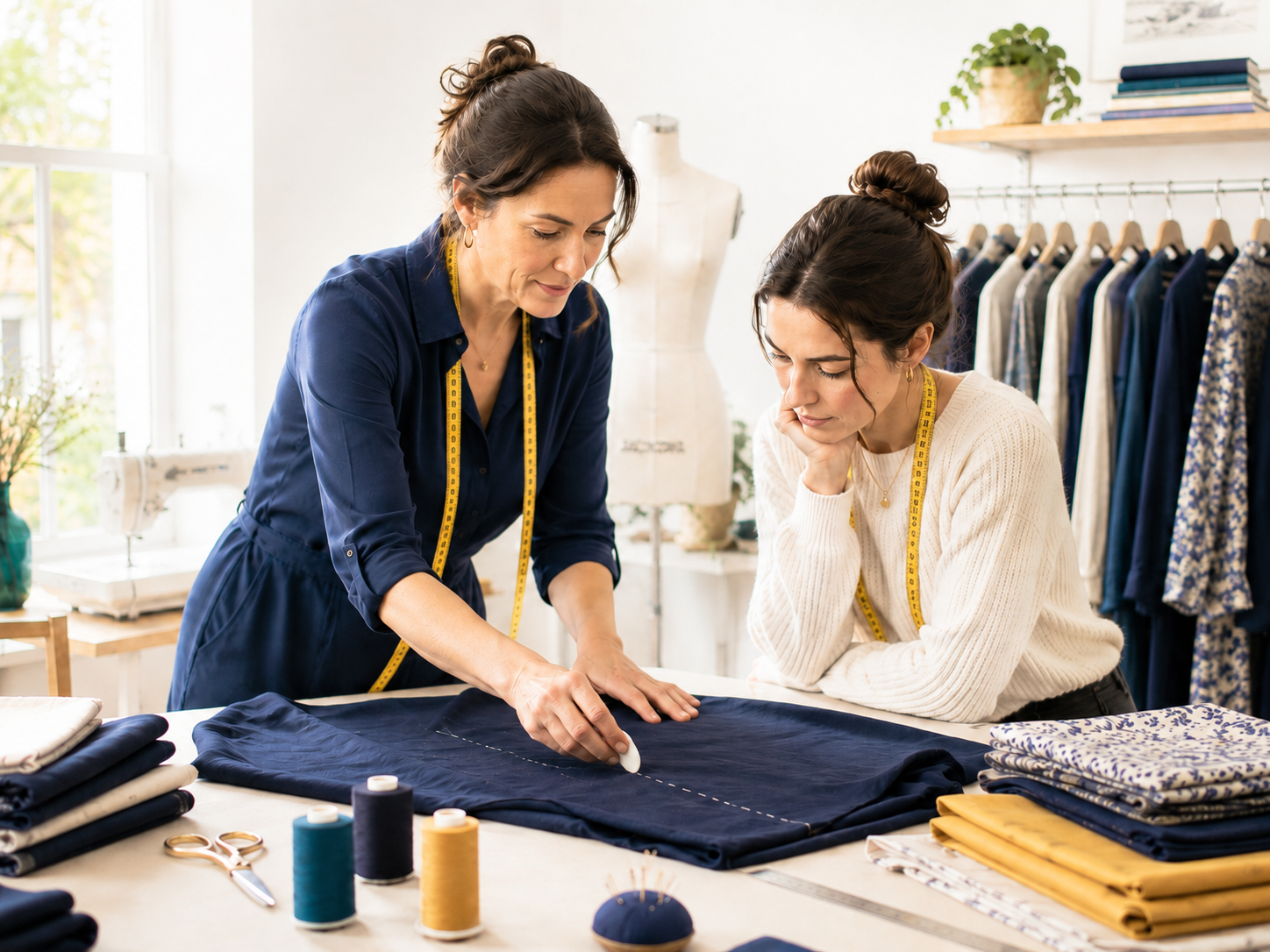 Ausbildung zum/zur Änderungsschneider/in im Näh & Stick Atelier Köpenick: praxisnah lernen, Kleidung anpassen und echtes Handwerk erleben.