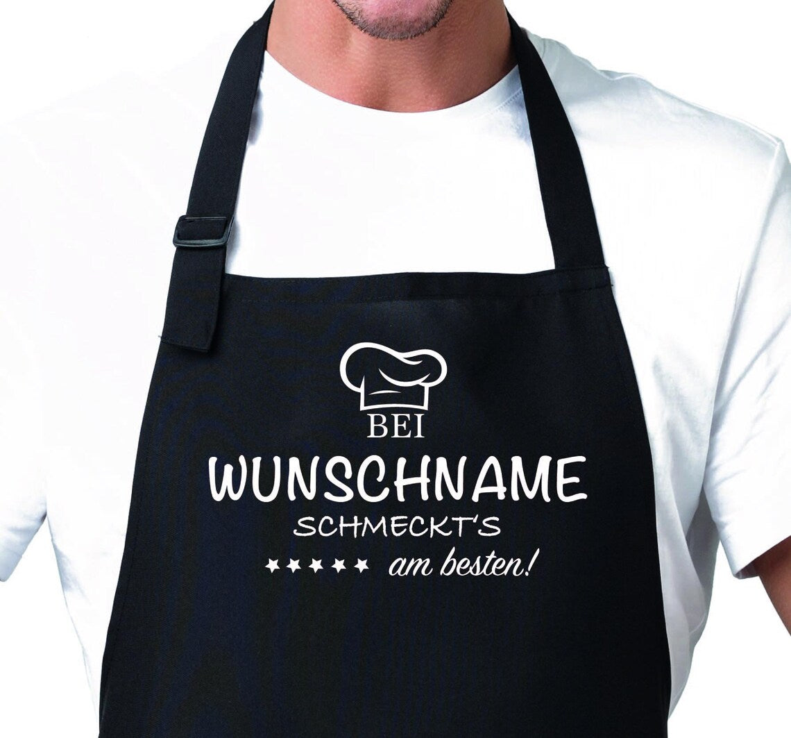 Kochschürze - Bei "Name" schmeckt's am besten!