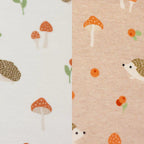Jersey Stoff - Igel Natur