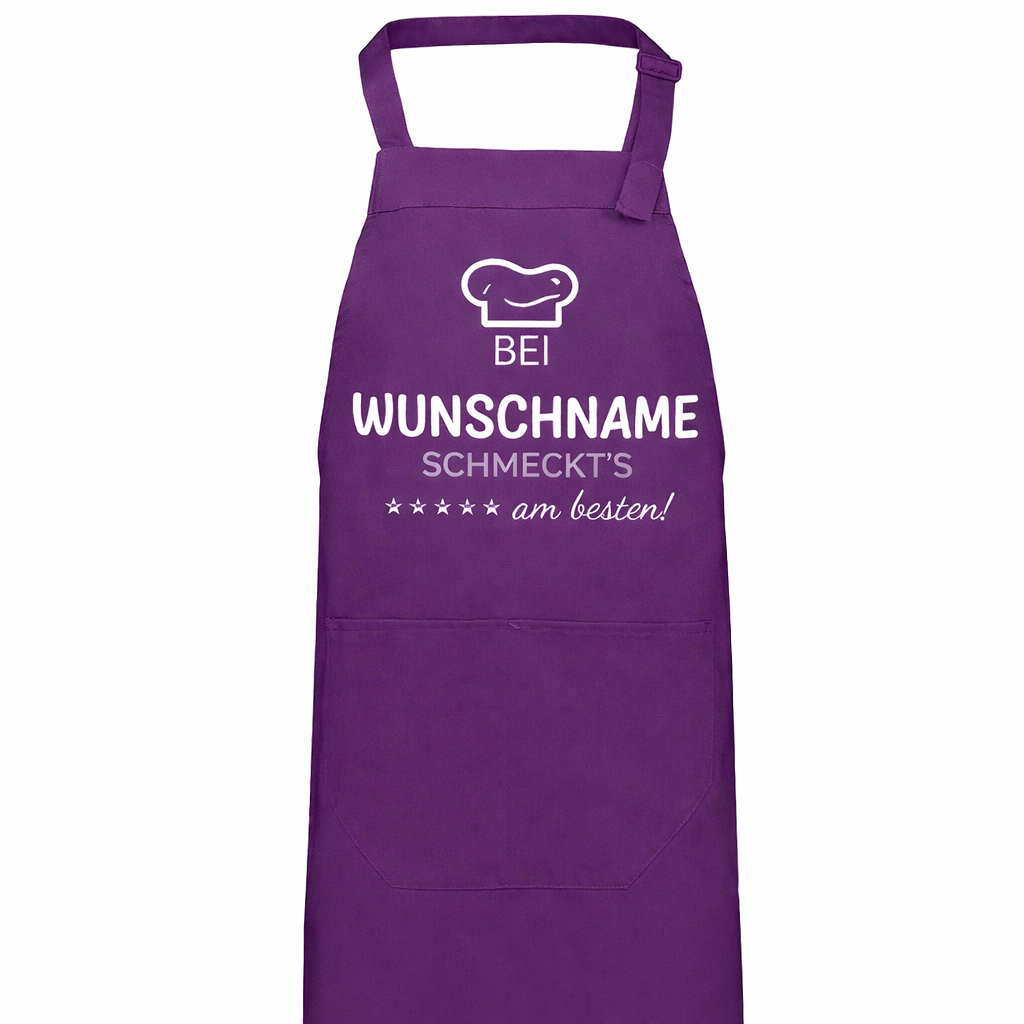 Kochschürze - Bei "Name" schmeckt's am besten!